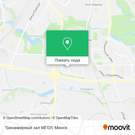 Карта Тренажерный зал МГОЛ
