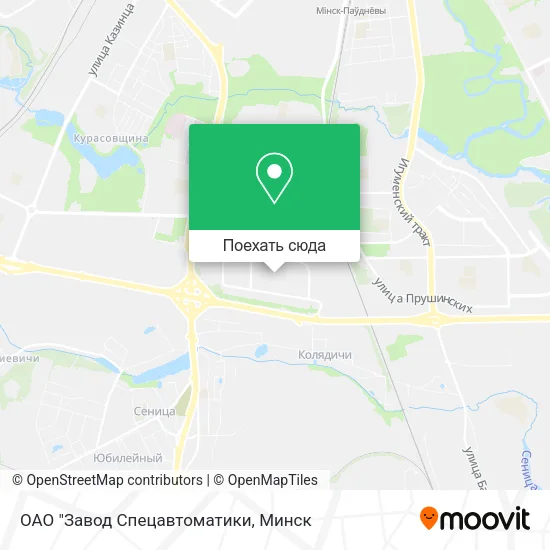 Карта ОАО "Завод Спецавтоматики