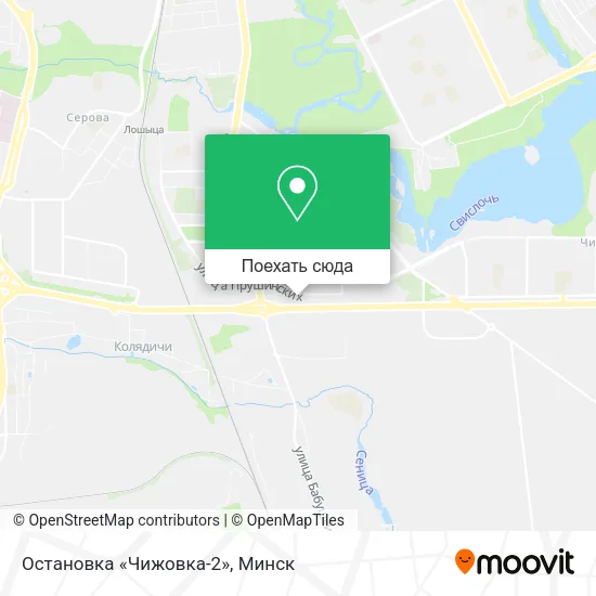 Карта Остановка «Чижовка-2»