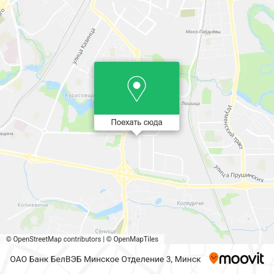 Карта ОАО Банк БелВЭБ Минское Отделение 3
