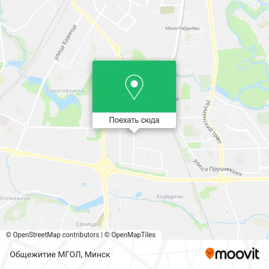 Карта Общежитие МГОЛ