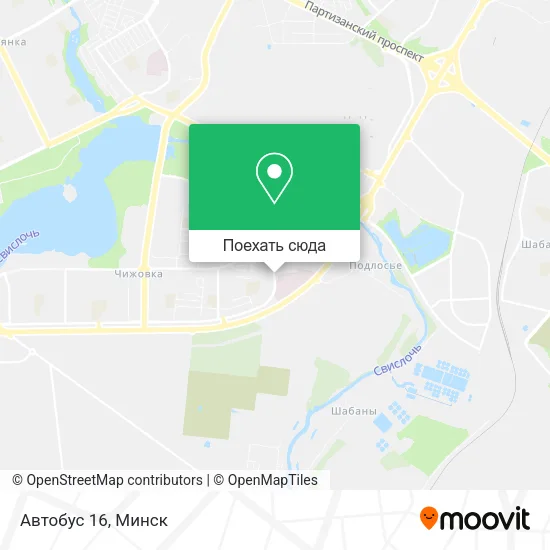 Карта Автобус 16