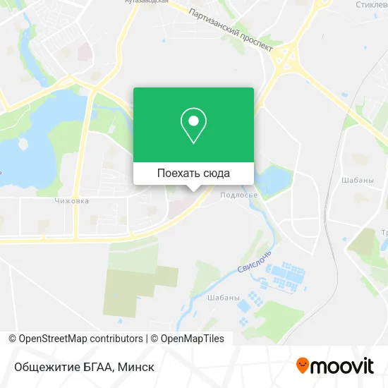 Карта Общежитие БГАА