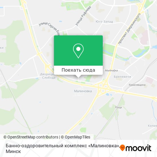 Карта Банно-оздоровительный комплекс «Малиновка»
