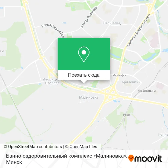 Карта Банно-оздоровительный комплекс «Малиновка»