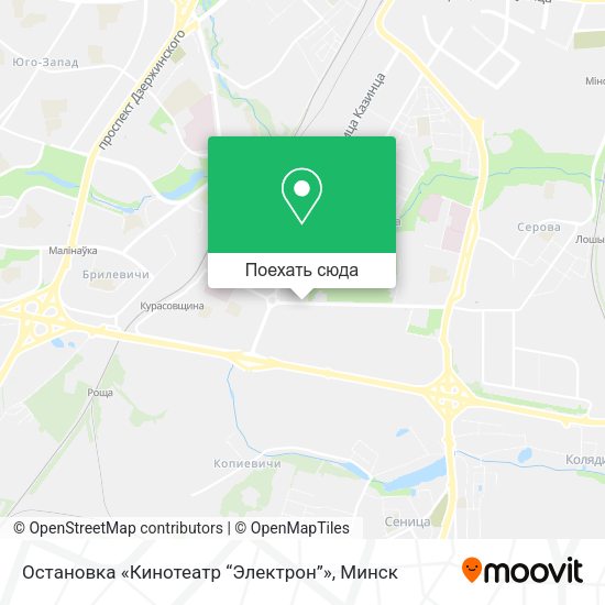 Карта Остановка «Кинотеатр “Электрон”»