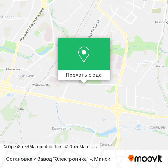 Карта Остановка « Завод "Электроника" »