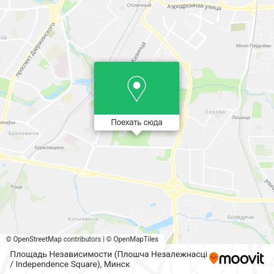 Карта Площадь Независимости (Плошча Незалежнасці / Independence Square)