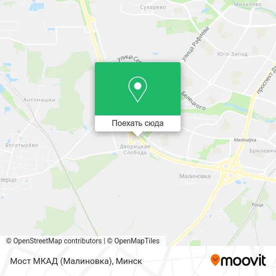 Карта Мост МКАД (Малиновка)