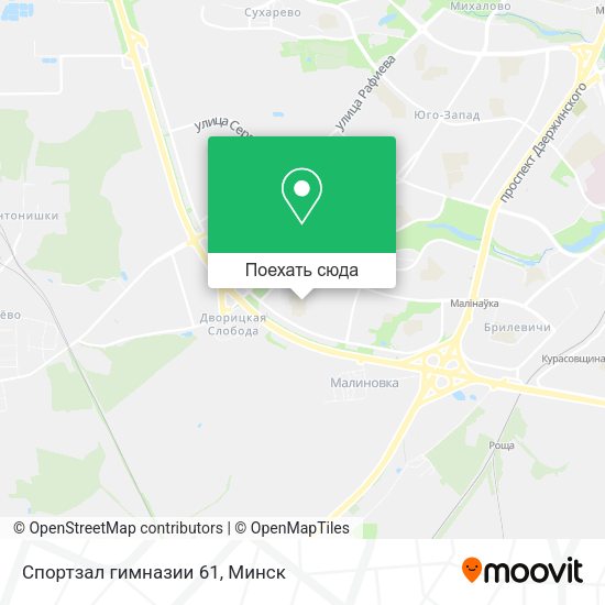 Карта Спортзал гимназии 61