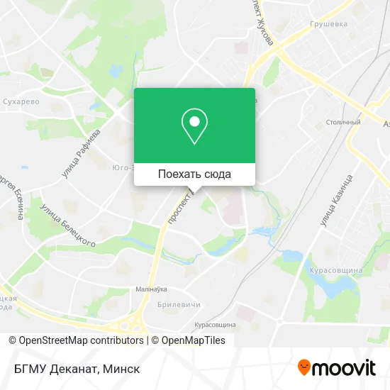 Карта БГМУ Деканат