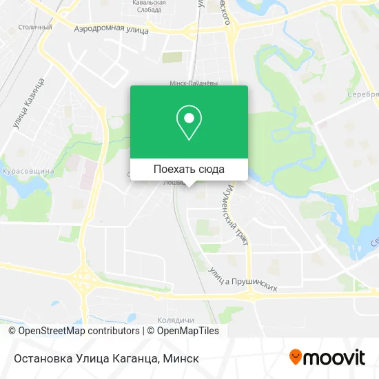 Карта Остановка Улица Каганца
