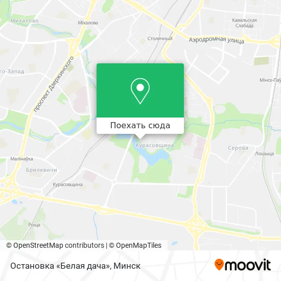 Карта Остановка «Белая дача»