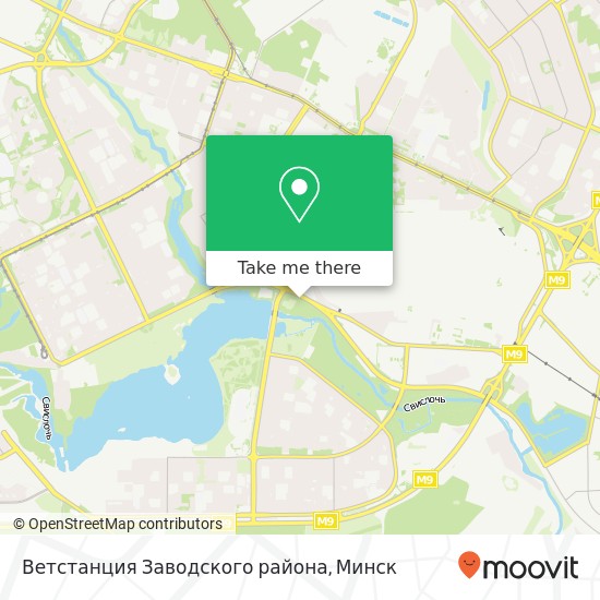 Карта Ветстанция Заводского района