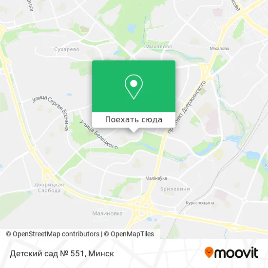 Карта Детский сад № 551