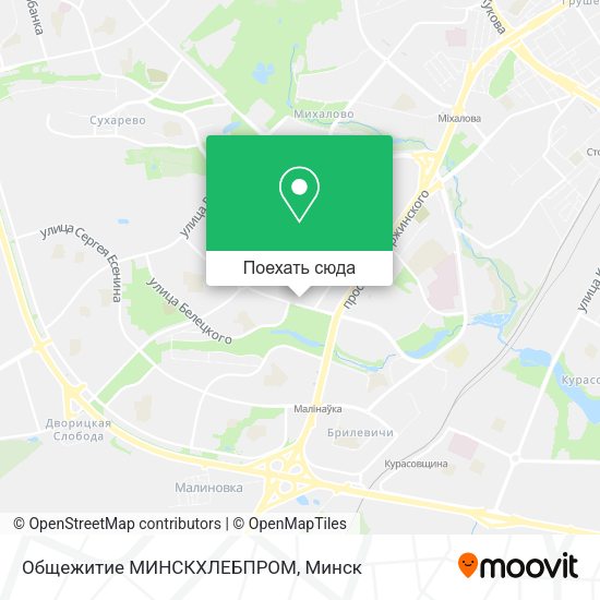 Карта Общежитие МИНСКХЛЕБПРОМ