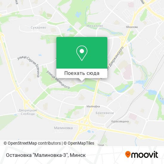 Карта Остановка "Малиновка-3"