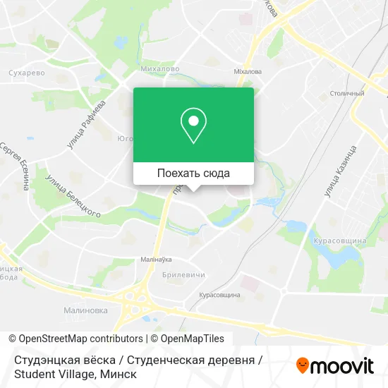 Карта Студэнцкая вёска / Студенческая деревня / Student Village