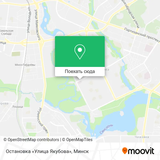 Карта Остановка «Улица Якубова»