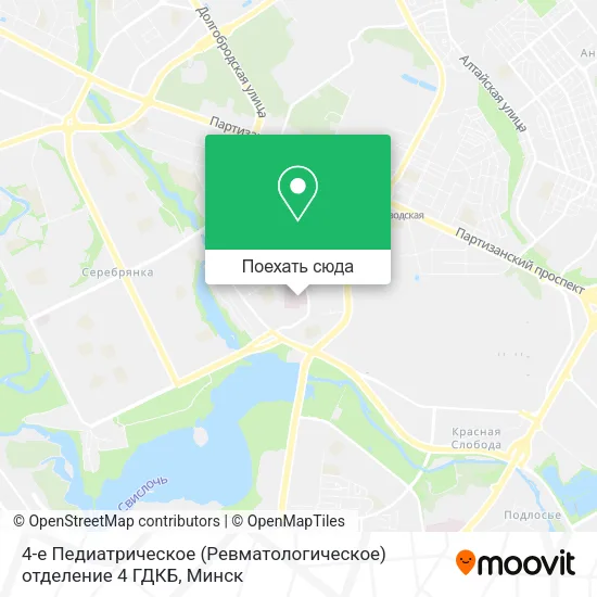 Карта 4-е Педиатрическое (Ревматологическое) отделение 4 ГДКБ