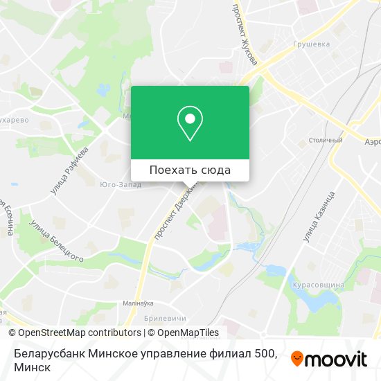Карта Беларусбанк Минское управление филиал 500