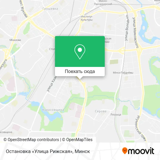 Карта Остановка «Улица Рижская»