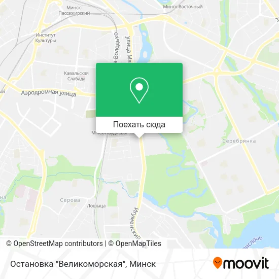 Карта Остановка "Великоморская"