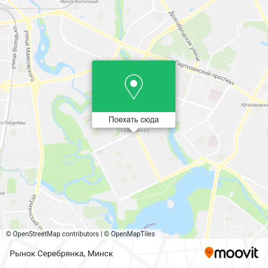 Карта Рынок Серебрянка