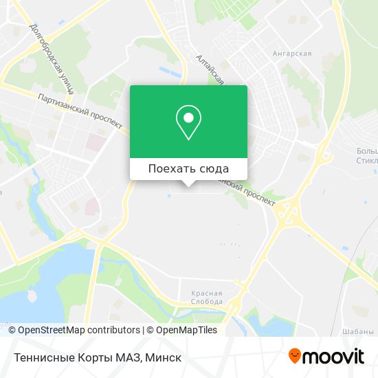 Карта Теннисные Корты МАЗ