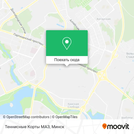 Карта Теннисные Корты МАЗ