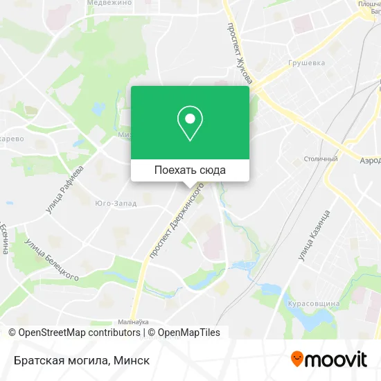 Карта Братская могила