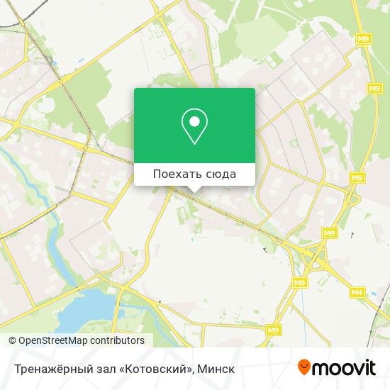 Карта Тренажёрный зал «Котовский»