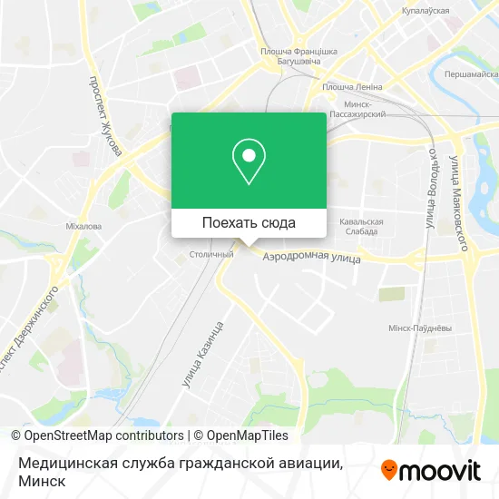 Карта Медицинская служба гражданской авиации