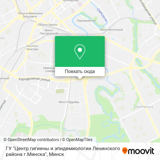 Карта ГУ "Центр гигиены и эпидемиологии Ленинского района г.Минска"