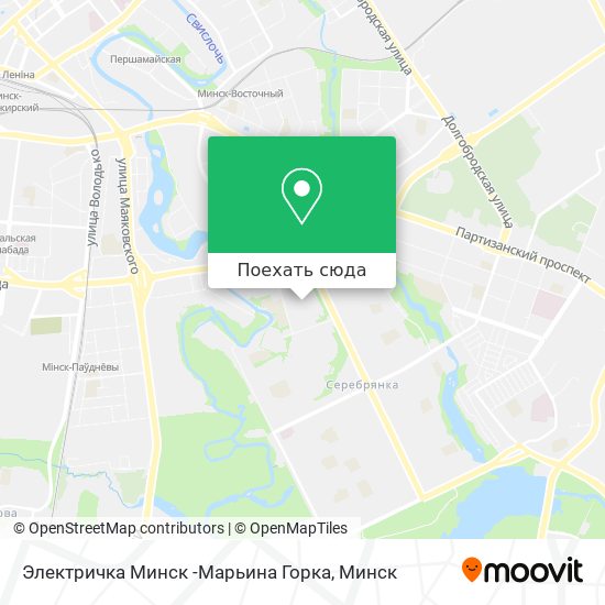 Карта Электричка Минск -Марьина Горка