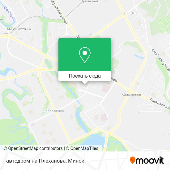 Карта автодром на Плеханова