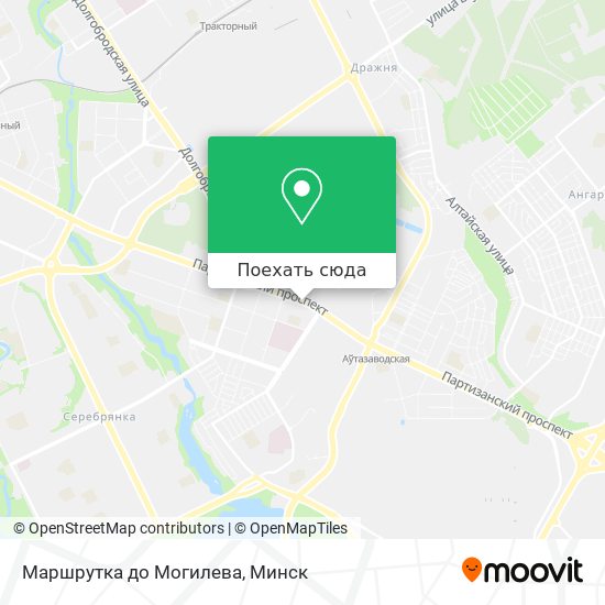 Карта Маршрутка до Могилева