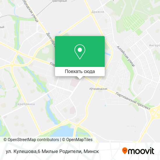 Карта ул. Кулешова,6 Милые Родители