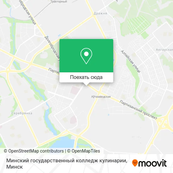 Карта Минский государственный колледж кулинарии
