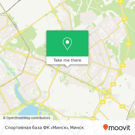 Карта Спортивная база ФК «Минск»
