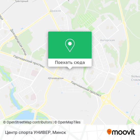 Карта Центр спорта УНИВЕР
