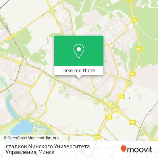 Карта стадион Минского Университета Управления