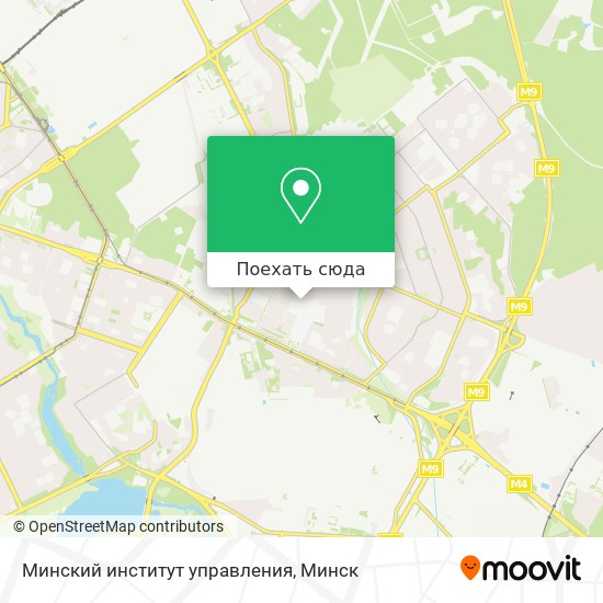 Карта Минский институт управления