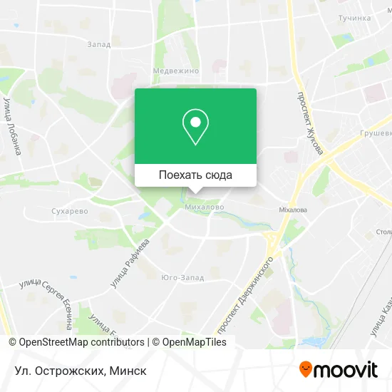 Карта Ул. Острожских