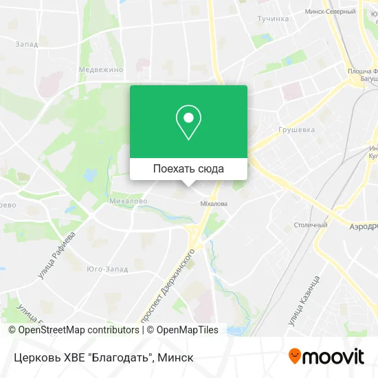 Карта Церковь ХВЕ "Благодать"