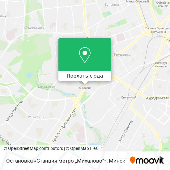 Карта Остановка «Станция метро „Михалово”»