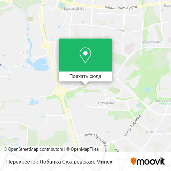 Карта Перекресток Лобанка Сухаревская