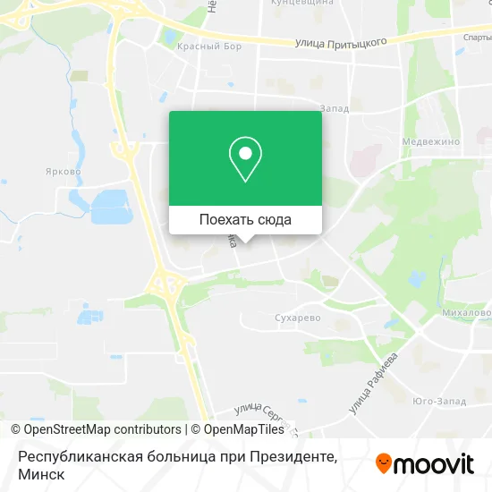 Карта Республиканская больница при Президенте