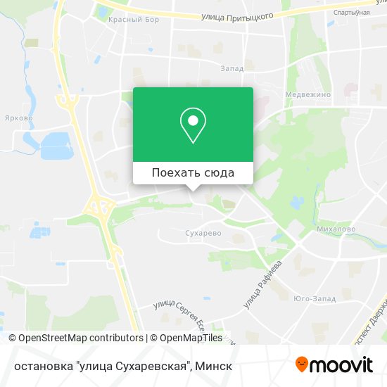 Карта остановка "улица Сухаревская"