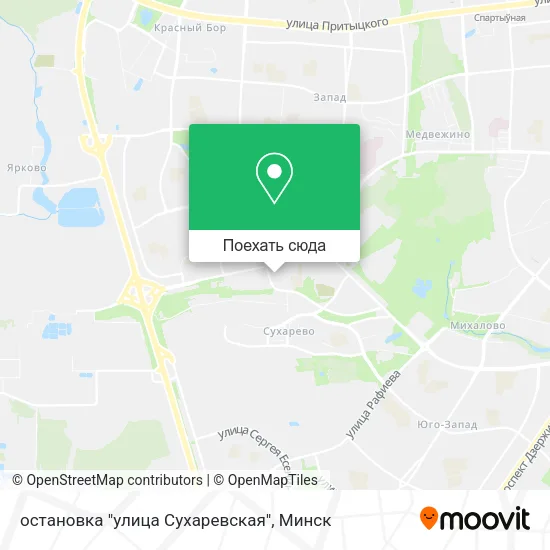 Карта остановка "улица Сухаревская"